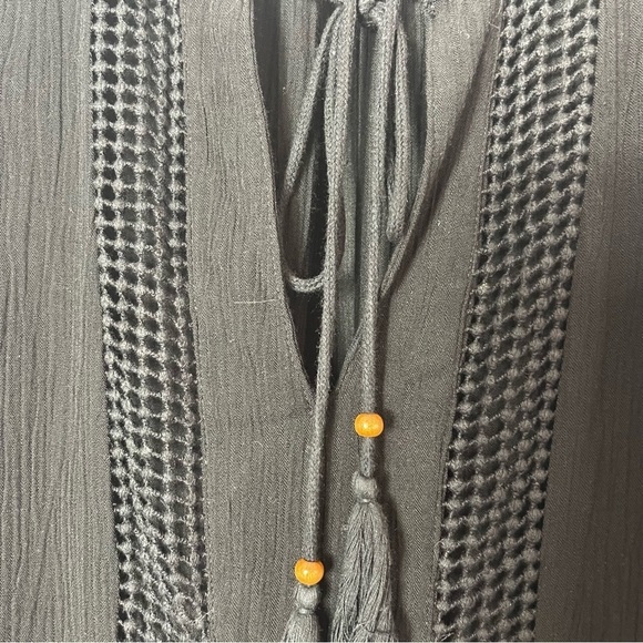 Daniel Rainn Black Boho Blouse Size Medium - Picture 5 of 12